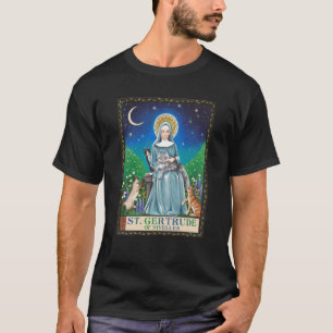 Camiseta Santa Gertrudes de Nivelles Padroeira dos Gatos