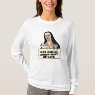 CAMISETA SANTA GERTRUDES, SANTA PADROEIRA DOS GATOS CAMISET