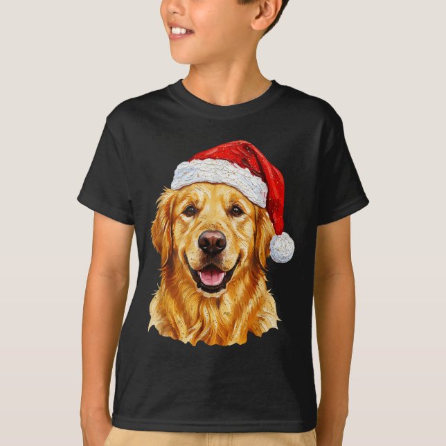 Camiseta Santa Golden Retriever Christmas Golden Retriever  (Frente)