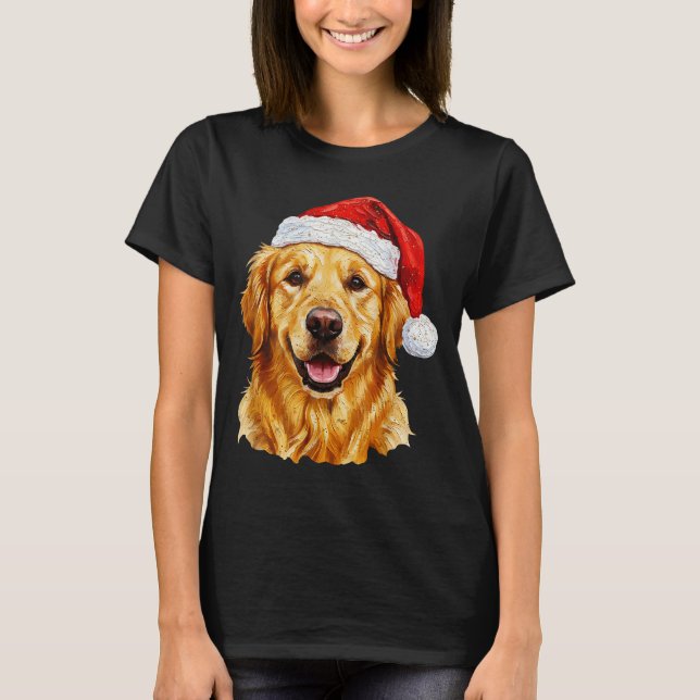 Camiseta Santa Golden Retriever Christmas Golden Retriever  (Frente)