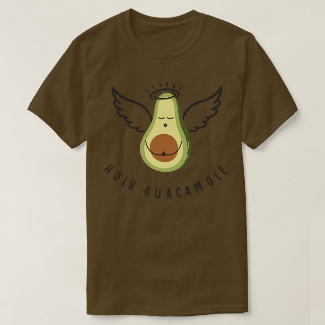 Camiseta Santa Guacamole Angel Saudável Supercomida Comida  (Frente do Design)