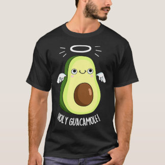 Camiseta Santa Guacamole Engraçado Goody Avocado Pun Dark B