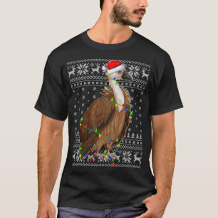 Camiseta Santa Hat Abutre Pássaro Natal Iluminado Feio Vul