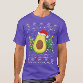 Camiseta Santa Hat Avocado Ugly Christmas Sweater Fruit Lov