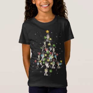 Camiseta Santa Hat Border Collie Árvore de Natal Luz Xmas