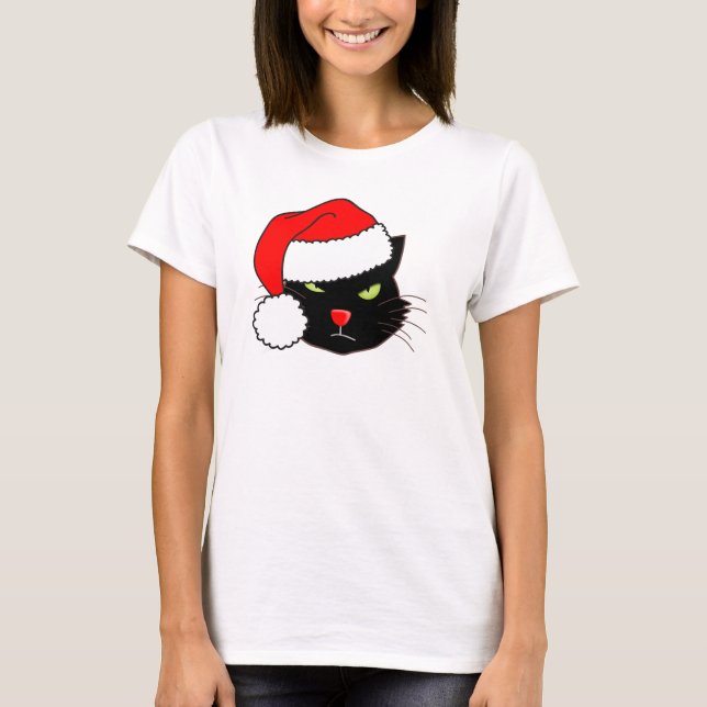 Camiseta Santa Hat Cat (Frente)