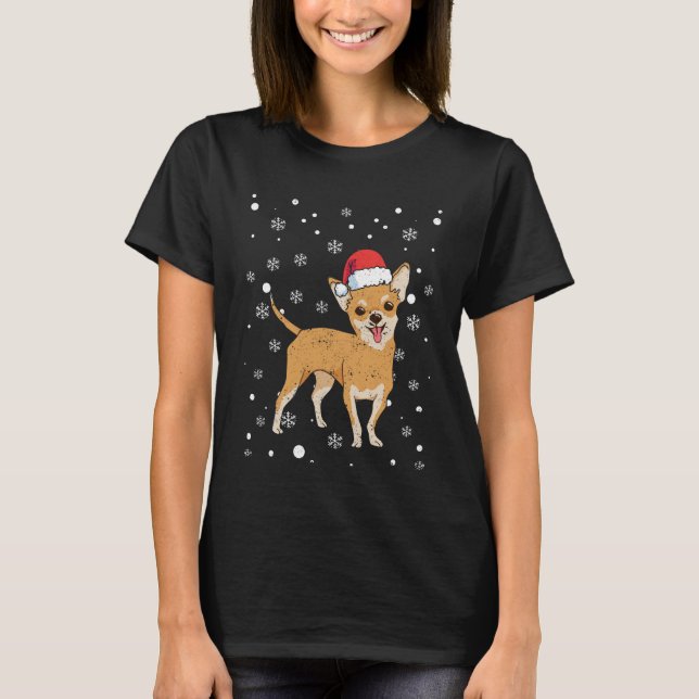 Camiseta Santa hat Chihuahua Chiwawa (Frente)