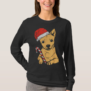 Camiseta Santa Hat Chihuahua Chiwawa Caos Natal