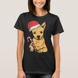 Camiseta Santa Hat Chihuahua Chiwawa Caos Natal