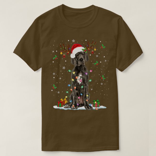 Camiseta Santa Hat Fairy Lights Pajama (Frente do Design)
