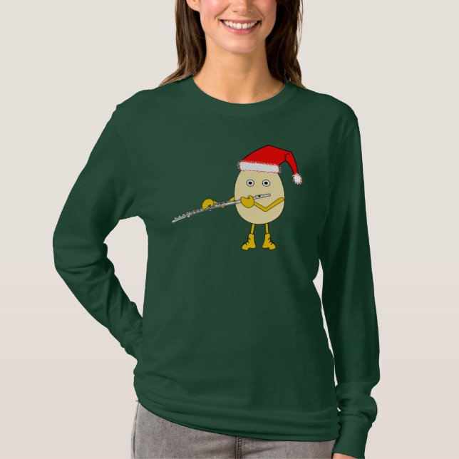 Camiseta Santa Hat Flute Egghead (Frente)