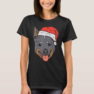 Camiseta Santa Hat Heeler Australian Cattle Dog Natal X