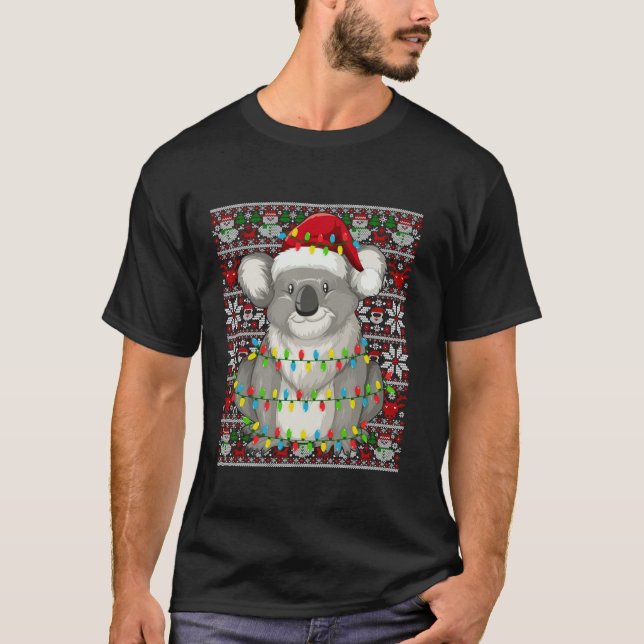Camiseta Santa Hat Homens de Natal Feios Mulheres Crianças  (Frente)