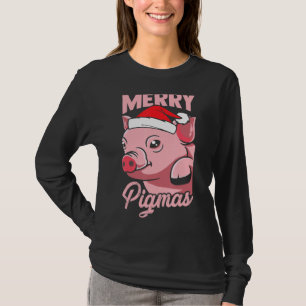 Camiseta Santa Hat Pig Feliz Pigmas Natal Pj Pajama Dec