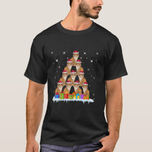 Camiseta Santa Hat Savannah Cat Aproxima Homens Mulheres Cr