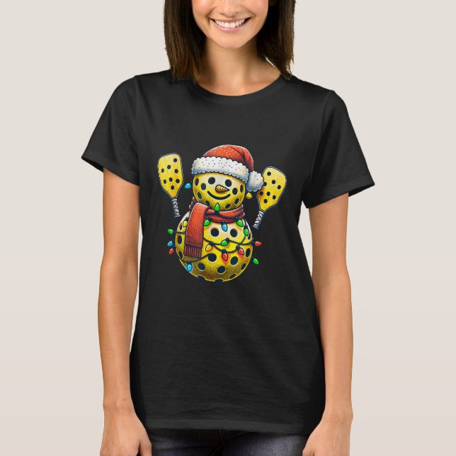 Camiseta Santa Hat Snowman Family Matching Ckleball Christm (Frente)
