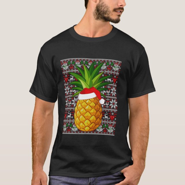Camiseta Santa Hat Ugly Christmas Sweet Fruta L (Frente)
