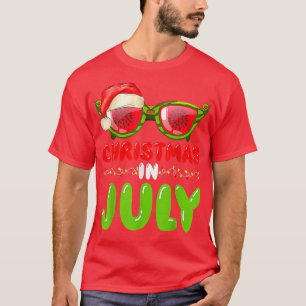 Camiseta Santa Hat Watermelon Sunglass Natal Em Julho