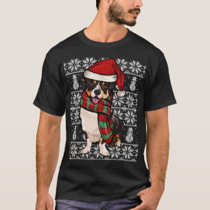 Camiseta Santa Hat Xmas Cardigan Welsh Corgi Ugly Natal