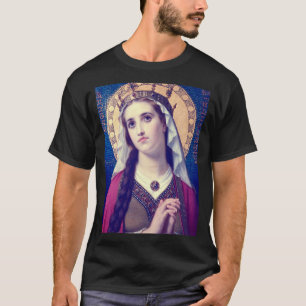 Camiseta Santa Isabel da Hungria Estilo Romântico Premium
