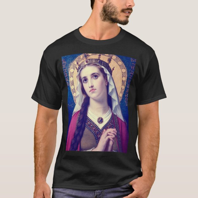 Camiseta Santa Isabel da Hungria Estilo Romântico Premium (Frente)