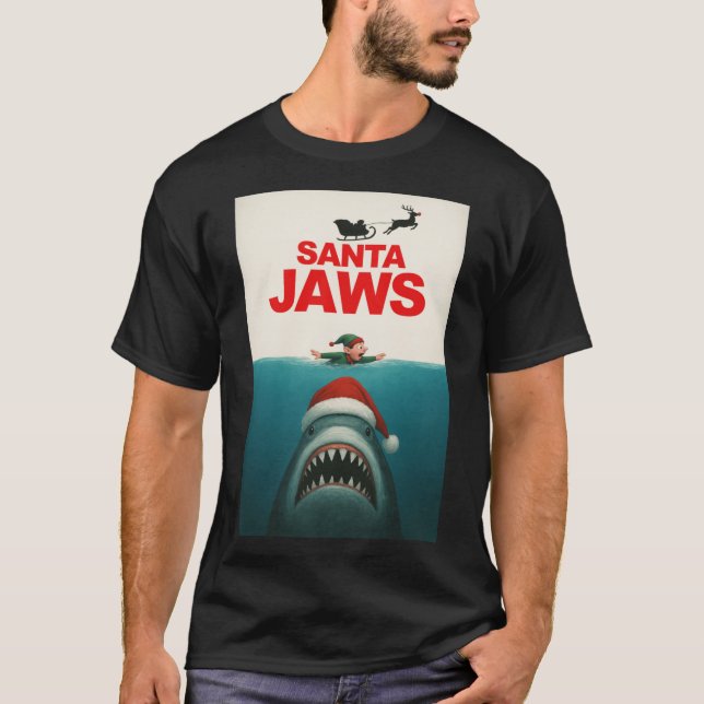 Camiseta Santa Jaws girl gift gift (Frente)