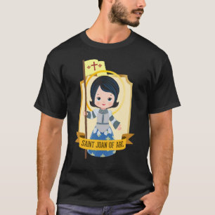Camiseta Santa Joana D'Arc Para Crianças Meninas Católicas