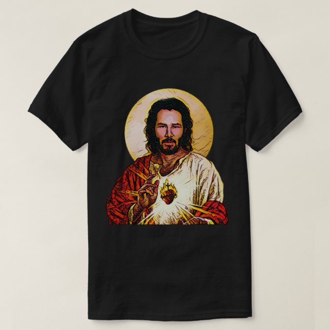 Camiseta Santa Keanu - T-Shirts, Gadgets &amp; Face Máscara (Frente do Design)