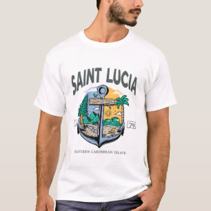 Camiseta Santa Lúcia no Caribe oriental