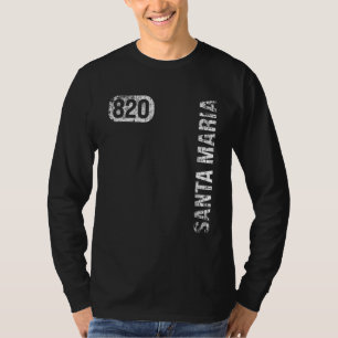 Camiseta Santa Maria Califórnia 820 Código de Área Vintage