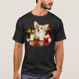 Camiseta Santa Milk n Cookies Dog Corgi 