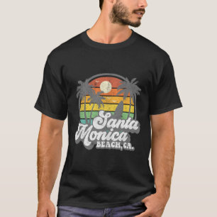 Camiseta Santa Mônica Beach Califórnia Surf Surfing Vintage