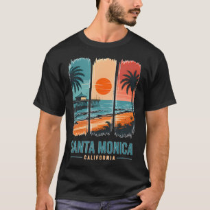 Camiseta Santa Mônica Pier Costeiro da Califórnia Oceano Pa