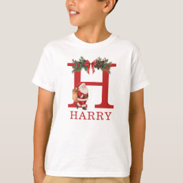 Camiseta Santa Monogrammed and Name Family Matching