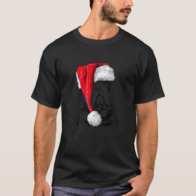 Camiseta Santa Olde English Bulldog Christmas dog mom dog (Frente)