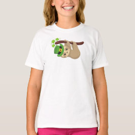 Camiseta Santa Patrick's Day Sloth, Leprechaun Hat, Clovers