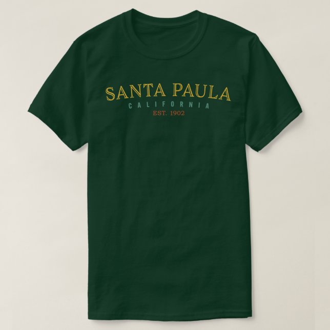 Camiseta Santa Paula California CA USA Hometown Pride Premi (Frente do Design)