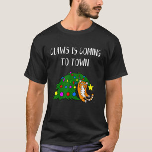 Camiseta Santa Paws Está Chegando à Cidade Conjuntos de Nat