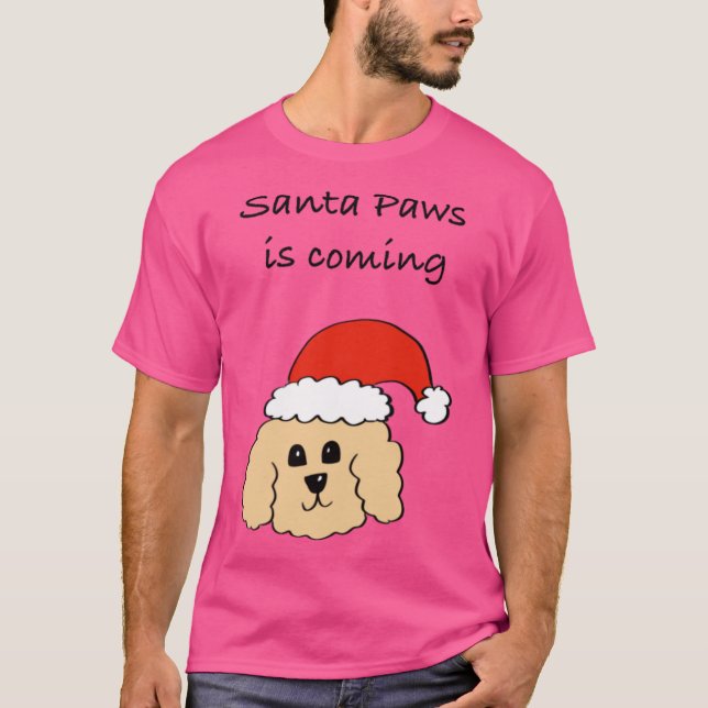 Camiseta Santa Paws vintage (Frente)