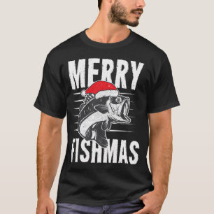 Camiseta Santa Pegou Meu Peixe Novamente - Design de Pesca