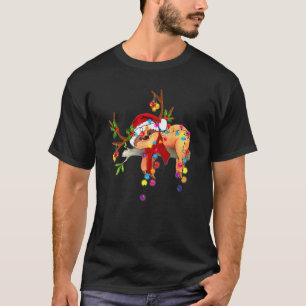 Camiseta Santa Preguiça Lindos Rena Crismas Luz Natal 1