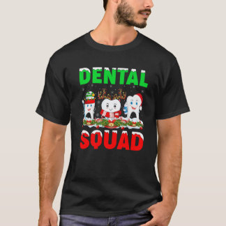 Camiseta Santa Reindeer Elf Teeth Dental Squad Dentist Chri