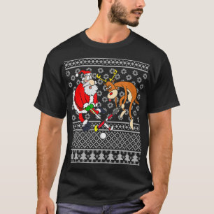 Camiseta Santa Reindeer Play Field Hockey Player Xmas Ugly 