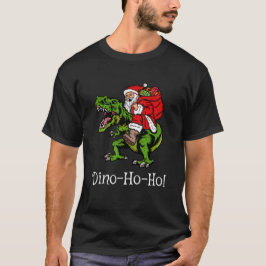Camiseta Santa Riding a Dinosaur – Dino Ho Ho Christmas
