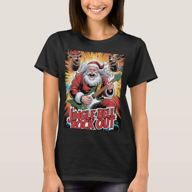 Camiseta  Santa Rock Star (Frente)