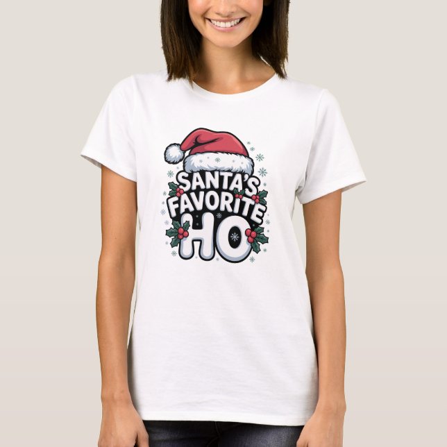 Camiseta Santa’s Favorite Ho Christmas Humor (Frente)