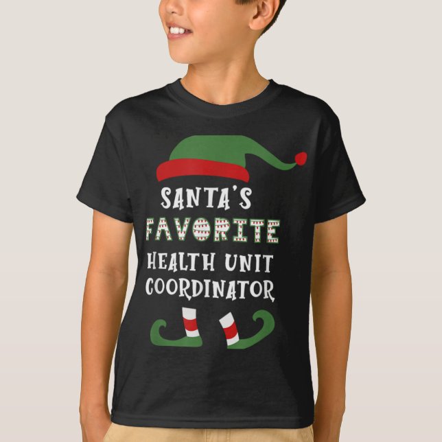 Camiseta Santa S Favorite Huc Health Unit Coordinator Chris (Frente)
