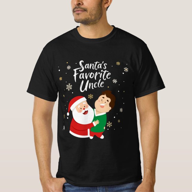 Camiseta Santa’s Favorite Uncle | Cute Family Christmas Des (Frente)