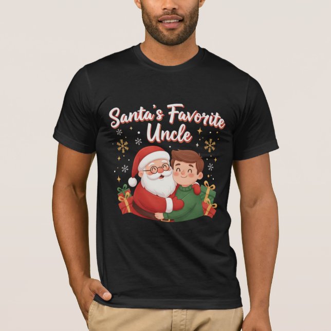Camiseta Santa’s Favorite Uncle | Cute Family Christmas Des (Frente)
