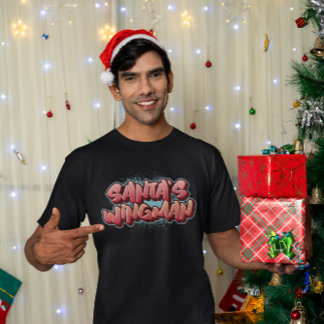 Camiseta Santa’s Wingman Funny Christmas – Holiday Party